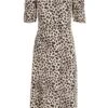 Cream Animal Print Midi Dress 2 Cream Animal Print Midi Dress -Chic Summer Shop 00100029745 ZM