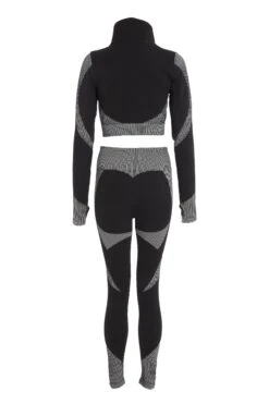 Grey Seamless 3 Piece Gym Set 12 Grey Seamless 3 Piece Gym Set -Chic Summer Shop 00100029839 ZB