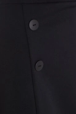 Black Button Front Mini Skirt 7 Black Button Front Mini Skirt -Chic Summer Shop 00100031195 ZS