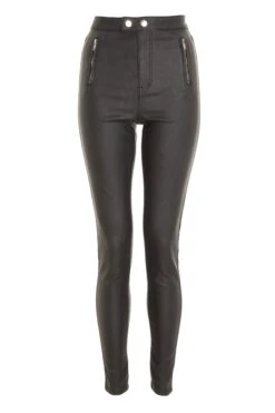 Black Faux Leather Skinny Trousers