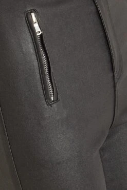 Black Faux Leather Skinny Trousers -Chic Summer Shop 00100031330 ZS