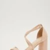 Nude Faux Suede Heeled Sandals 2 Nude Faux Suede Heeled Sandals -Chic Summer Shop 00100032836 ZM