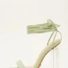 Green Clear Ankle Tie Heeled Sandals -Chic Summer Shop 00100032943 ZM