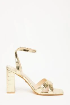 Gold Cross Strap Heeled Sandals 13 Gold Cross Strap Heeled Sandals -Chic Summer Shop 00100032944 ZS