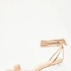 Rose Gold Clear Ankle Tie Low Heeled Sandals 1 Rose Gold Clear Ankle Tie Low Heeled Sandals -Chic Summer Shop 00100032956 ZM