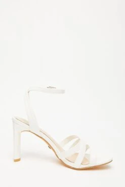 White Strappy Heeled Sandals -Chic Summer Shop 00100032964 ZS