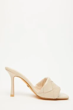 Nude Woven Mule Sandals -Chic Summer Shop 00100032968 ZS