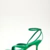 Green Square Toe Heeled Sandals -Chic Summer Shop 00100032977 ZM
