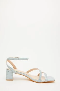 Light Blue Strappy Block Low Heeled Sandals 13 Light Blue Strappy Block Low Heeled Sandals -Chic Summer Shop 00100033021 ZS