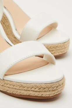 White Woven Wedges -Chic Summer Shop 00100033255 ZB
