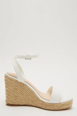 White Woven Wedges -Chic Summer Shop 00100033255 ZS