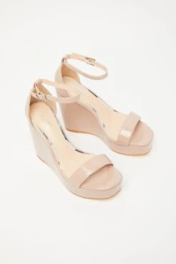 Nude Platform Wedges -Chic Summer Shop 00100033293 XS