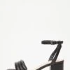 Wide Fit Black Block Heeled Sandals -Chic Summer Shop 00100033310 ZM