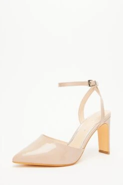Wide Fit Nude Court Heels -Chic Summer Shop 00100033322 XB