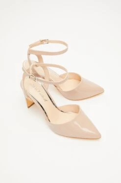 Wide Fit Nude Court Heels -Chic Summer Shop 00100033322 XS