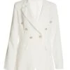 Cream Tailored Blazer -Chic Summer Shop 00100034074 ZM