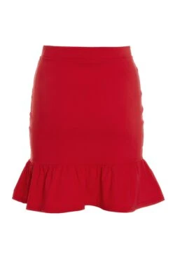 Red Ruched Mini Skirt 12 Red Ruched Mini Skirt -Chic Summer Shop 00100034082 ZB