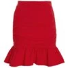 Red Ruched Mini Skirt 1 Red Ruched Mini Skirt -Chic Summer Shop 00100034082 ZM