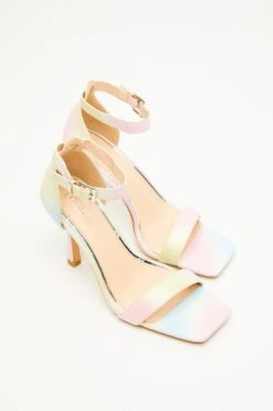 Multicoloured Faux Leather Heeled Sandals -Chic Summer Shop 00100034498 XS