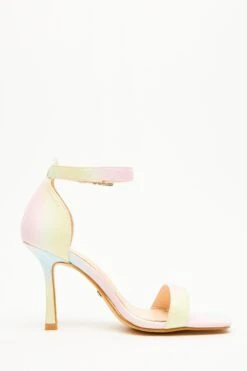 Multicoloured Faux Leather Heeled Sandals -Chic Summer Shop 00100034498 ZS