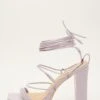 Lilac Ankle Tie Platform Heeled Sandals -Chic Summer Shop 00100034552 ZM
