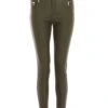 Green Faux Leather Skinny Trousers