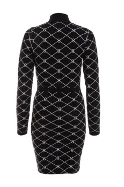 Black Light Knit Geometric Mini Dress 12 Black Light Knit Geometric Mini Dress -Chic Summer Shop 00100034815 ZB
