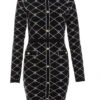 Black Light Knit Geometric Mini Dress 2 Black Light Knit Geometric Mini Dress -Chic Summer Shop 00100034815 ZM