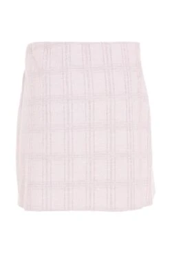 Pink Check Boucle Mini Skirt -Chic Summer Shop 00100034847 ZB
