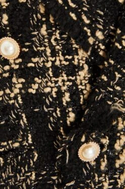 Black Check Boucle Tailored Blazer 13 Black Check Boucle Tailored Blazer -Chic Summer Shop 00100034848 ZS