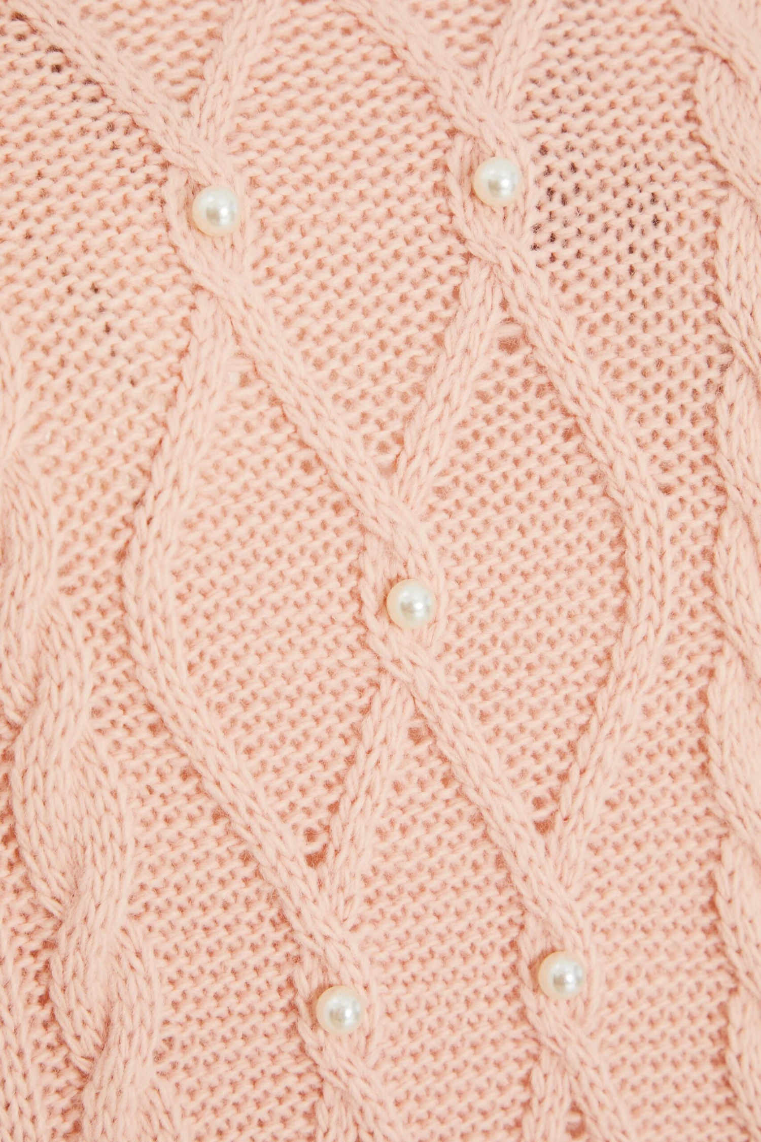 Pink Knitted Pearl Mini Jumper Dress 8 Pink Knitted Pearl Mini Jumper Dress - Image 6