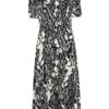 Black Animal Print Midi Dress 1 Black Animal Print Midi Dress -Chic Summer Shop 00100035022 ZM