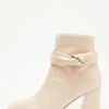 Pink Faux Leather Heeled Ankle Boots -Chic Summer Shop 00100035076 ZM
