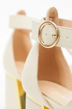 Cream Faux Leather Cut Out Heeled Ankle Boots 12 Cream Faux Leather Cut Out Heeled Ankle Boots -Chic Summer Shop 00100035081 ZB