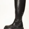 Black Knee High Chunky Boots