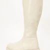 Cream Knee High Chunky Boots -Chic Summer Shop 00100035103 ZM
