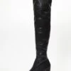 Black Over The Knee Block Heel Boots 1 Black Over The Knee Block Heel Boots -Chic Summer Shop 00100035130 ZM