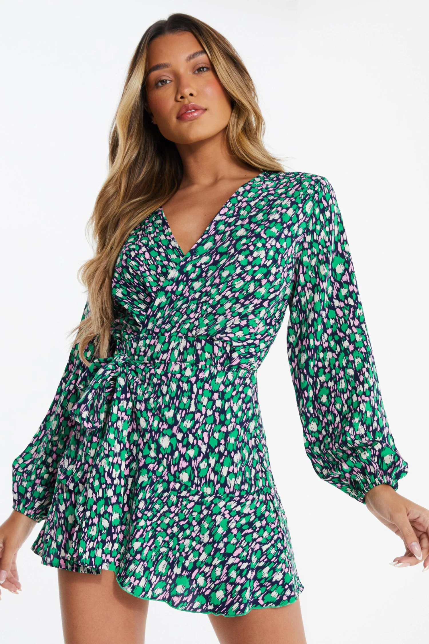 Green Animal Print Playsuit 4 Green Animal Print Playsuit - Image 2