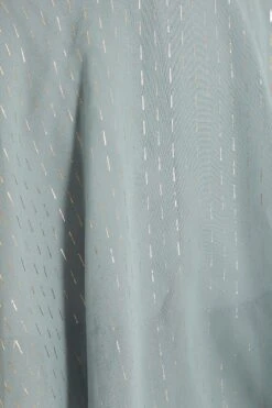 Grey Metallic Stripe Chiffon Playsuit -Chic Summer Shop 00100035254 ZS