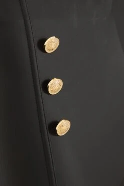 Black High Waisted Button Leggings -Chic Summer Shop 00100035297 ZS