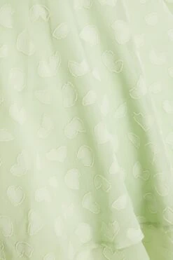 Sage Heart Print Frill Playsuit -Chic Summer Shop 00100035453 ZS