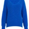 Royal Blue Knitted Fluffy Jumper -Chic Summer Shop 00100035741 ZM