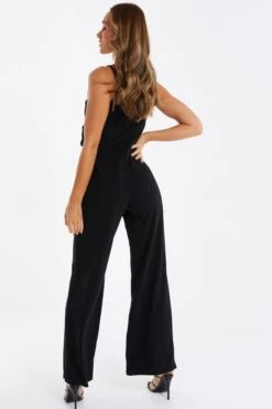 Black Drape Palazzo Jumpsuit 10 Black Drape Palazzo Jumpsuit -Chic Summer Shop 00100035787 XB