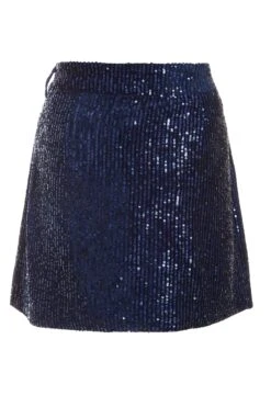 Navy Sequin Mini Skirt 12 Navy Sequin Mini Skirt -Chic Summer Shop 00100035834 ZB