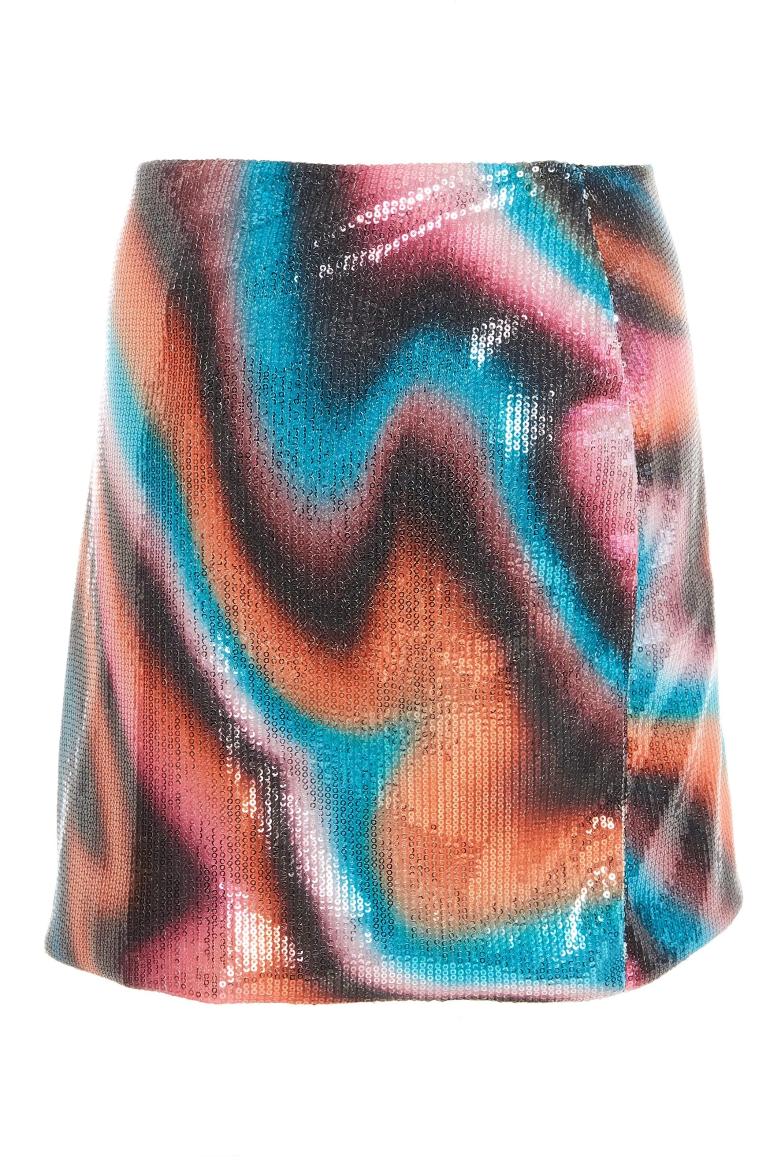 Multicoloured Sequin Marble Print Mini Skirt 7 Multicoloured Sequin Marble Print Mini Skirt - Image 5