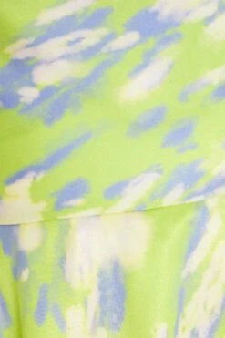 Lime Marble Print Satin Frill Playsuit 13 Lime Marble Print Satin Frill Playsuit -Chic Summer Shop 00100036445 ZS