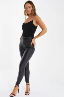 Black Diamante Bodysuit -Chic Summer Shop 00100036448 XS