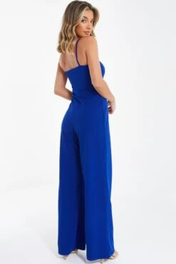 Royal Blue Cut Out Palazzo Jumpsuit 10 Royal Blue Cut Out Palazzo Jumpsuit -Chic Summer Shop 00100036456 XB