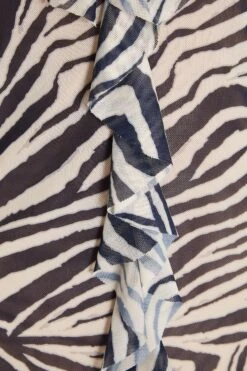 Stone Zebra Print Mesh Mini Dress -Chic Summer Shop 00100036486 ZS