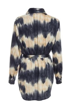 Champagne Satin Marble Print Blouse 12 Champagne Satin Marble Print Blouse -Chic Summer Shop 00100036577 ZB